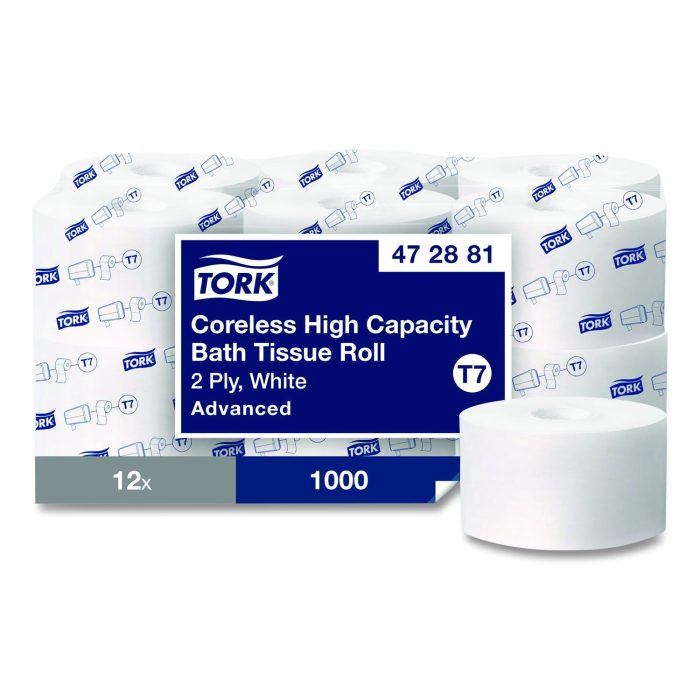 15045172 Advanced Coreless High Capacity Bath Tissue, 2-Ply, White, 1,000 Sheets/Roll, 12 Rolls/Carton - Image 1