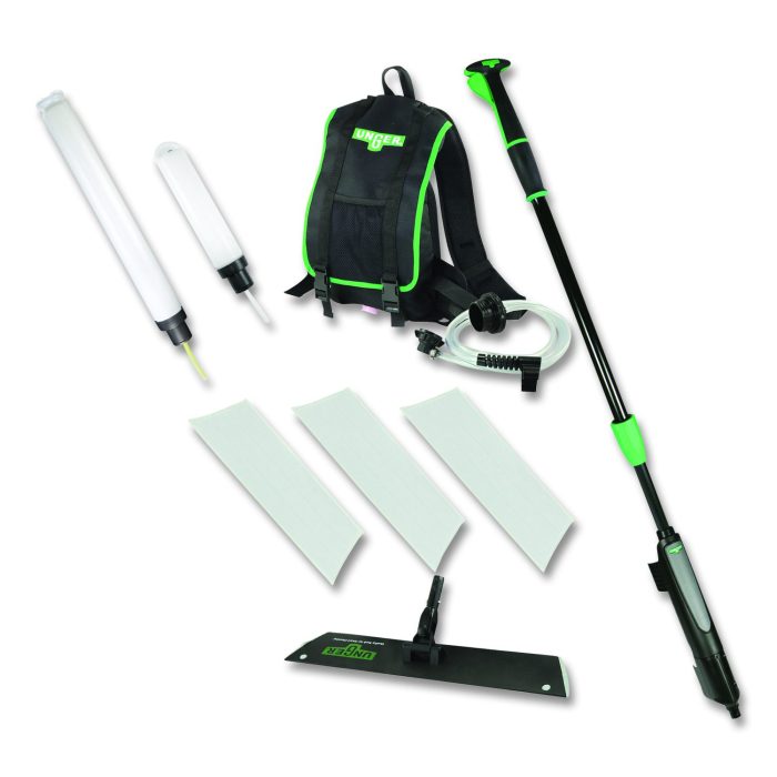 880400 Excella Floor Finishing Kit, 20" Head, 48" to 65" Black/Green Plastic Handle - Image 1