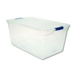Clever Store Basic Latch-Lid Container, 23.75 gal, 17.75" x 29" x 13.25", Clear