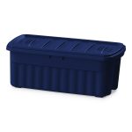 Roughneck Storage Box, 50 Gal, 21.2" X 43" X 17.88", Dark Indigo Metallic