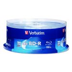 Bd-R Blu-Ray Disc, 25 Gb, 16x, White, 25/pack