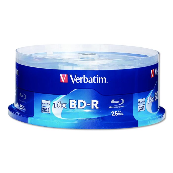 619849 Bd-R Blu-Ray Disc, 25 Gb, 16x, White, 25/pack - Image 1