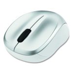 Silent Wireless Blue Led Mouse, 2.4 Ghz Frequency/32.8 Ft Wireless Range, Left/right Hand Use, Silver
