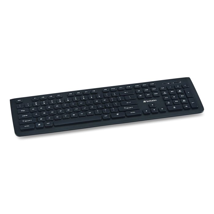 659910 Wireless Slim Keyboard, 103 Keys, Black - Image 1