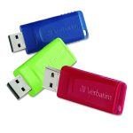 Store 'n' Go Usb Flash Drive, 32 Gb, Assorted Colors, 3/pack