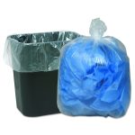 Linear Low-Density Can Liners, 16 Gallon, 0.6 mil, 24" x 33", Clear, 25 Bags/Roll, 20 Rolls/Carton