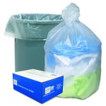 Can Liners, 30 gal, 10 mic, 30" x 37", Natural, 25 Bags/Roll, 20 Rolls/Carton