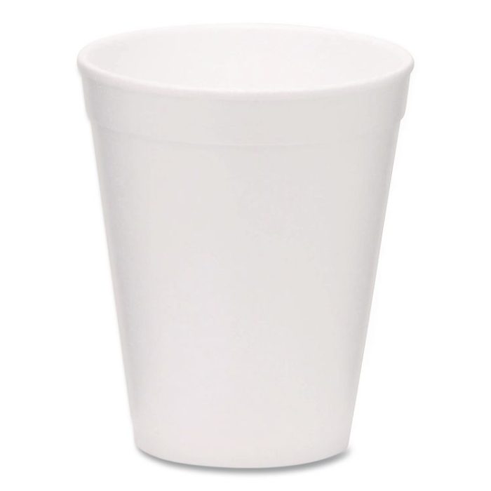 15111544 Foam Drink Cups, 10 oz, White, 1,000/Carton - Image 1