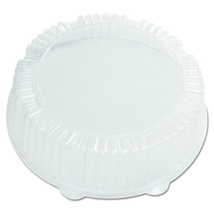 186085 Caterline Dome Lids, 12" Diameter x 2.75" h, Clear, Plastic, 25/Carton - Image 1