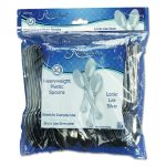 Reflections Heavyweight Plastic Utensils, Spoon, Silver, 40/Pack