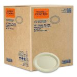 Fiber Plates, Paper, 12" dia, Oval, Natural, 500/Carton