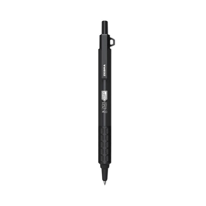 775780 X-701 Ballpoint Pen, Retractable, Fine 0.7 Mm, Black Ink, Black Barrel - Image 1