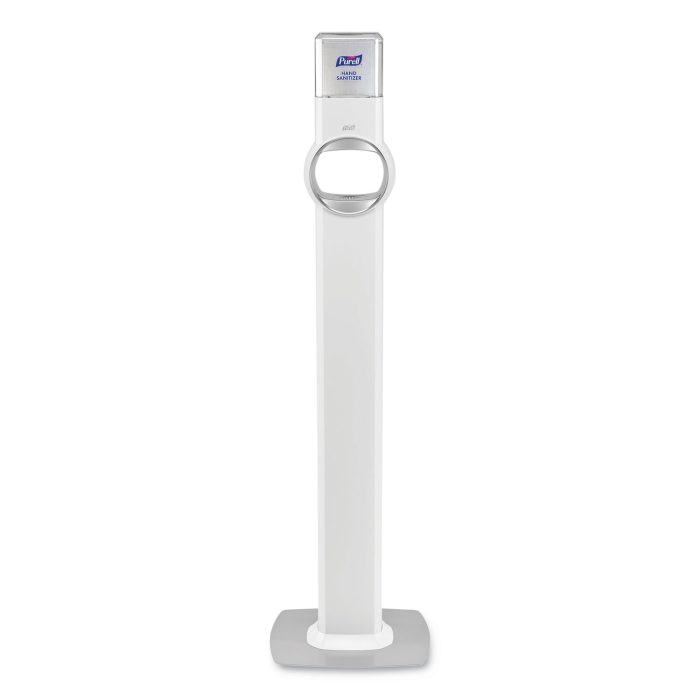 717467 Fs6 Touch-Free Floor Stand Dispenser, 1,200 Ml, 12.5 X 11.3 X 38.5, White - Image 1