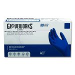 Latex Exam Gloves, Powder-Free, Medium, 13 mil Thick, 11.6" Long, Blue, 50/Box, 10 Boxes/Carton