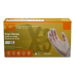 Industrial Vinyl Gloves, Powder-Free, Small, 3 mil Thick, 9.5" Long, Clear, 100/Box, 10 Boxes/Carton