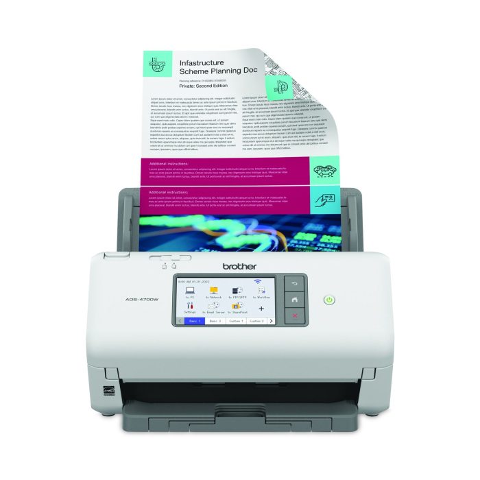 799476 ADS-4700W Professional Desktop Scanner, 600 dpi Optical Resolution, 80-Sheet Auto Document Feeder - Image 1