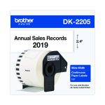 Continuous Paper Label Tape, 2.4" X 100 Ft Roll, White