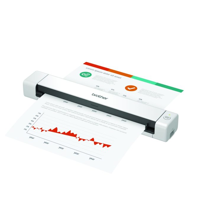 672512 Ds-640 Compact Mobile Document Scanner, 600 Dpi Optical Resolution, 1-Sheet Auto Document Feeder - Image 1