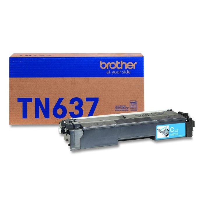 15142555 TN637 Ultra High-Yield Toner, 10,000 Page-Yield, Cyan - Image 1
