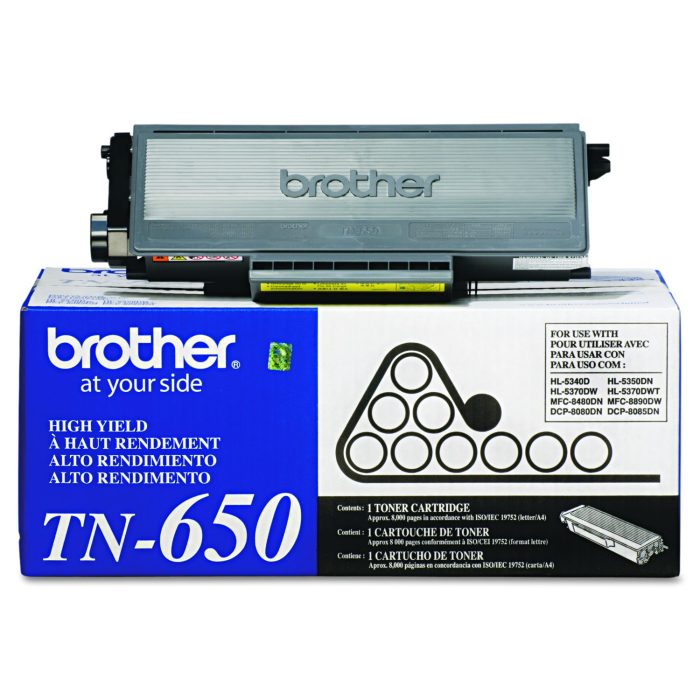 22296 Tn650 High-Yield Toner, 8,000 Page-Yield, Black - Image 1