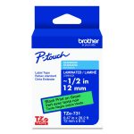 Tze Laminated Removable Label Tapes, 0.47" X 26.2 Ft, Black On Green