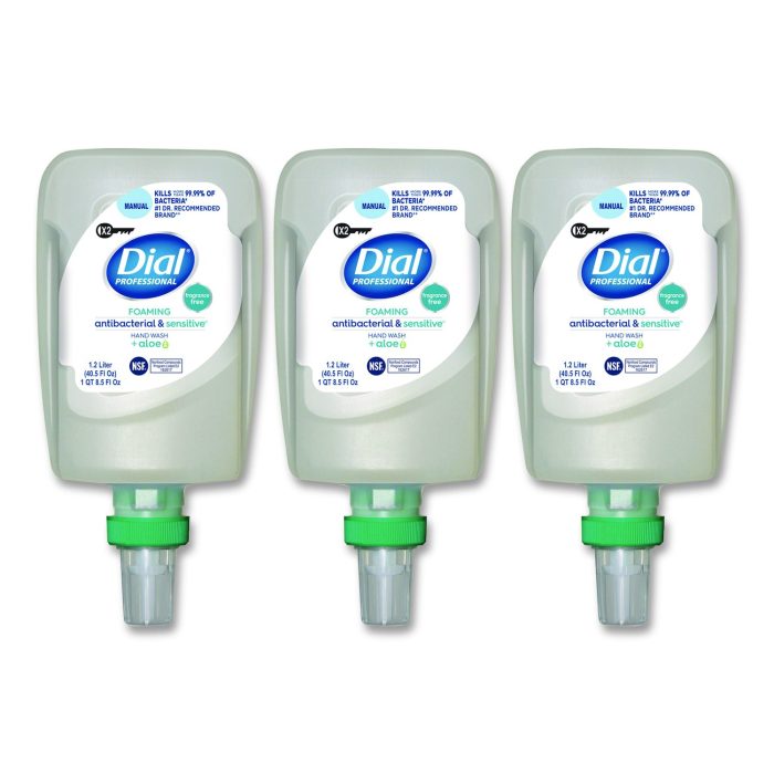 15178087 Antibacterial and Sensitive Foaming Hand Wash Refill for FIT X2 Manual Dispensers, Fragrance-Free, 1.2 L, 3/Carton - Image 1