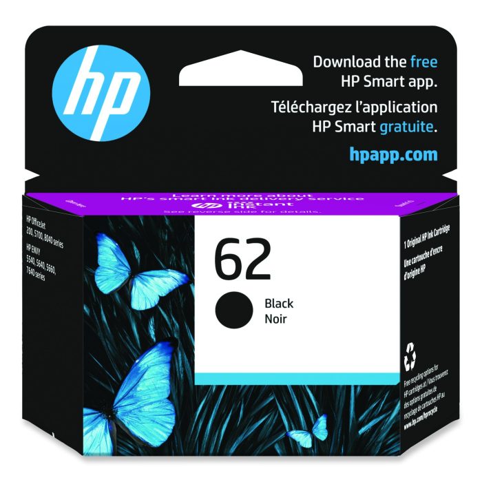 813765 HP 62, (6C7V8AN) Black Original Ink Cartridge - Image 1