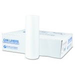Institutional Low-Density Can Liners, 55 gal, 0.8 mil, 36" x 58", Natural, Interleaved Roll, 25 Bags/Roll, 8 Rolls/Carton