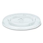 Cold Cup Lids, Fits 12 oz/14 oz/16 oz/20 oz Cold Cups, Plastic, Clear, 1,680/Carton