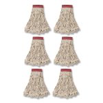 Swinger Loop Wet Mop Head, Large, Cotton/synthetic, White, 6/carton