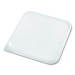 SpaceSaver Square Container Lids, 8.8 x 8.75, White, Plastic, 12/Carton