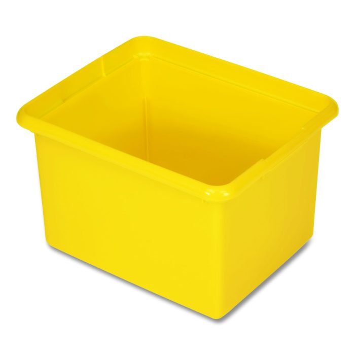 888875 Organizing Bin, 30-Quart, Yellow, 2/Carton - Image 1