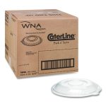 Caterline Pack n' Serve Plastic Lids, Dome Lid, 12" Diameter x 1.5" h, Clear, 25/Carton
