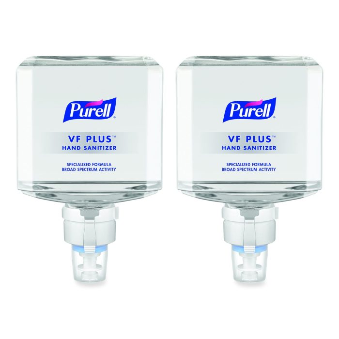 868771 Vf Plus Hand Sanitizer Gel, 1,200 Ml Refill Bottle, Fragrance-Free, For Es8 Dispensers, 2/Carton - Image 1