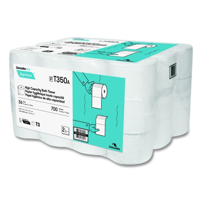 659526 Signature High Capacity Bathroom Tissue, Septic Safe, 2-Ply, White, 700 Sheets/Roll, 36 Rolls/Carton - Image 1