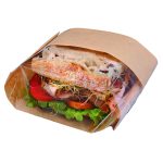 Dubl View Sandwich Bags, 2.35 mil, 9.5" x 5.75" x 2.75", Natural Brown/Clear, 500/Carton