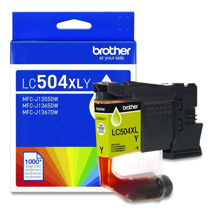 15139092 LC504 INKvestment, High-Yield Ink, 1,000 Page-Yield, Yellow - Image 1
