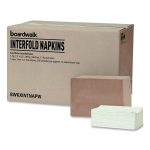 Interfold Dispenser Napkins, 1-Ply, 13 x 8.5, White, 500/Pack, 12 Packs/Carton