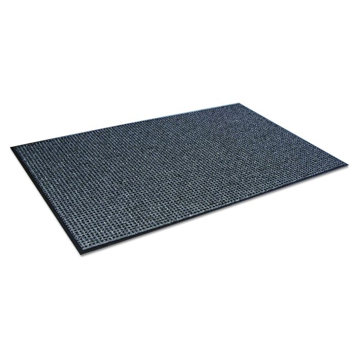209084 Oxford Wiper Mat, Rectangular, Charcoal Gray/Black Loop Pile Surface, 48" x 72" - Image 1