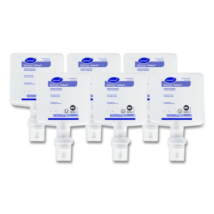 15172576 Soft Care Defend Handwash Refill for IntelliCare Dispensers, Fragrance-Free, 1.2 L, 6/Carton - Image 1