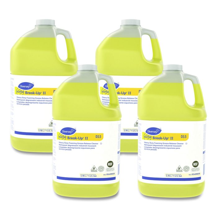 15020934 Suma Break-Up Ii D3.5 Heavy-Duty Foaming Grease-Release Cleaner, 128 Oz Bottle, 4/carton - Image 1