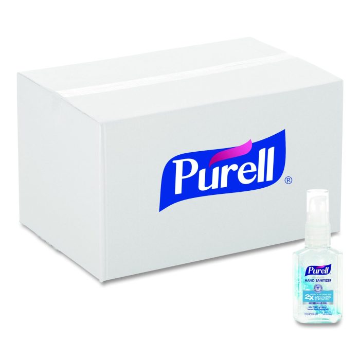 15173569 Advanced Hand Sanitizer Refreshing Gel, 2 oz Travel-Sized Pump Bottle, Clean Scent, 24/Carton - Image 1