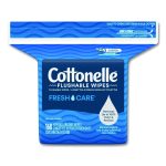 Fresh Care Flushable Cleansing Cloths, 1-Ply, 5 x 7.25, White, 168/Pack