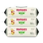 Natural Care Sensitive Baby Wipes, 6.6 x 6.86, Unscented, White, 56 Wipes/Pack, 3 Packs/Carton