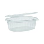 EarthChoice Recycled PET Hinged Container, 48 oz, 8.87 x 7.25 x 2.93, Clear, Plastic, 190/Carton