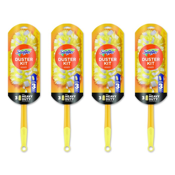 15168272 360 Heavy Duty Extendable Starter Dusting Kit, 3 Refills and One 6" to 3 ft Pole, 4 Kits/Carton - Image 1