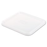 SpaceSaver Square Container Lids, 8.8 x 8.75, White, Plastic