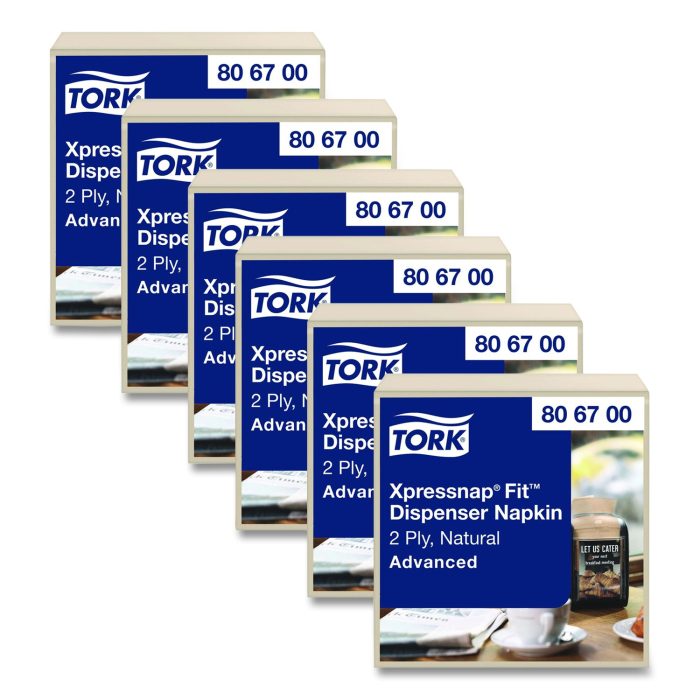 15171668 Xpressnap Interfold Dispenser Napkins, 2-Ply, 6.5 x 8.4, Natural, 720/Pack, 6 Packs/Carton - Image 1