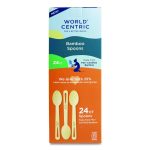 Bamboo Cutlery, Medium Heavyweigh, Spoon, Paper, Natural, 24/Pack
