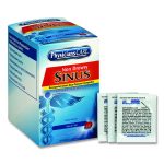 Non-Drowsy Sinus Decongestant Congestion Medication, One Tablet/Pack, 50 Packs/Box